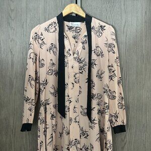 RED VALENTINO Pink Heart & Locket 100% Silk Dress